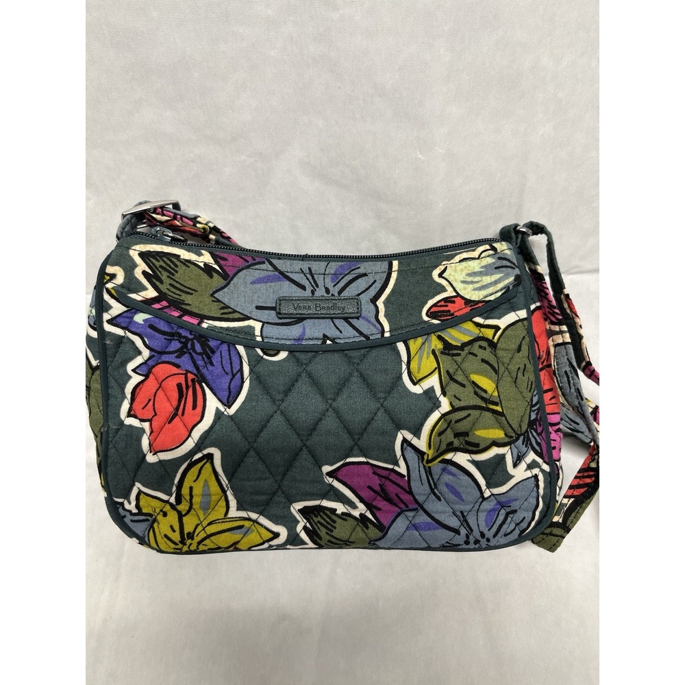 Floral Vera Bradley Small Crossbody Bag Purse Falling Flowers Strap "On The Go"